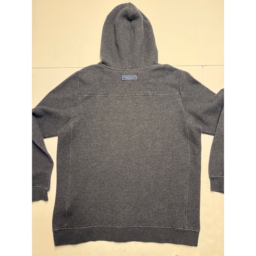 Vineyard Vines Mens Shep Fleece Hoodie Gray Small 1K002461 - Picture 9 of 10